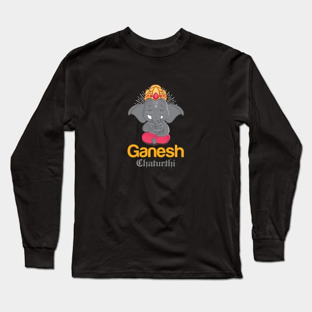 Ganesh Chaturthi Long Sleeve T-Shirt by YINZY